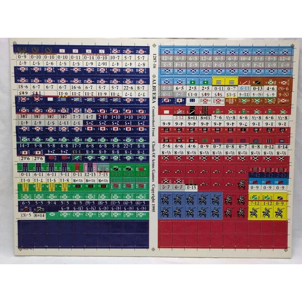 Clash Of Arms La Bataille Albuera Countersheet Only